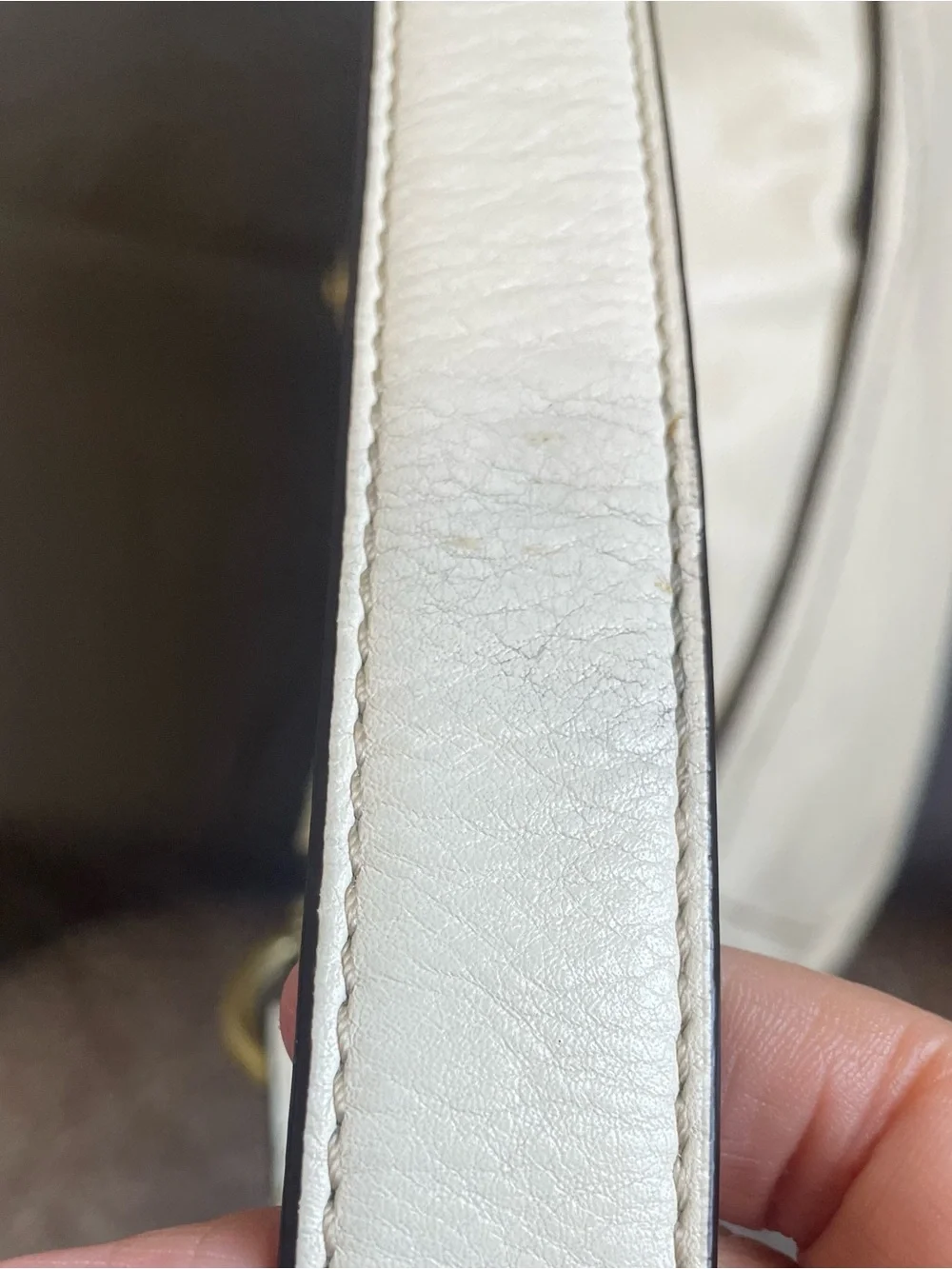 Coach Legacy Garcia Buckle Ivory leather Shoulder Bag (Preowned)